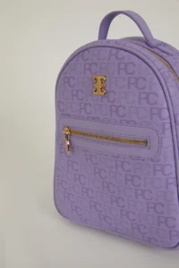Pierre Cardin Lavender Tram Alphabet Women's Backpack - Image 3