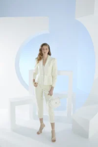 Pierre Cardin WHITE Monogram Women Shoulder Bag