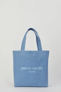 Pierre Cardin BLUE Waxed Canvas Women Shoulder Bag - Image 2