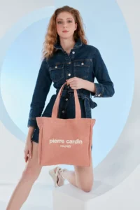 Pierre Cardin Coral Waxed Canvas Women Shoulder Bag