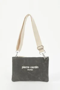 Pierre Cardin Black Waxed Canvas Women Shoulder Bag - Image 2