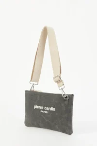 Pierre Cardin Black Waxed Canvas Women Shoulder Bag - Image 3