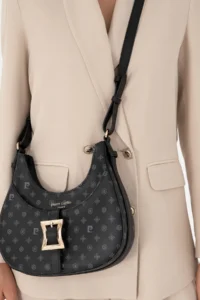 Pierre Cardin Limited Edition Black Monogram Women's Cross Shoulder Bag - Image 2