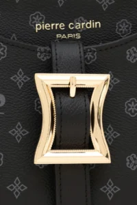 Pierre Cardin Limited Edition Black Monogram Women's Cross Shoulder Bag - Image 7