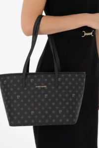 Pierre Cardin Black Monogram Shoulder Bag - Image 2