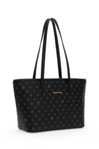 Pierre Cardin Black Monogram Shoulder Bag - Image 4