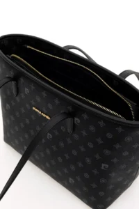 Pierre Cardin Black Monogram Shoulder Bag - Image 5
