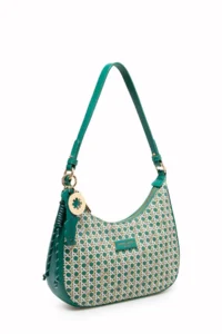 Pierre Cardin Limited Edition Green Digital Monogram Women's Crossbody Shoulder Bag - Image 4