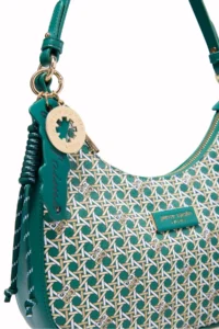Pierre Cardin Limited Edition Green Digital Monogram Women's Crossbody Shoulder Bag - Image 5