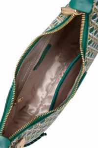 Pierre Cardin Limited Edition Green Digital Monogram Women's Crossbody Shoulder Bag - Image 6