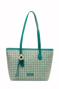 Pierre Cardin Limited Edition Green Digital Monogram Women's Shoulder Bag