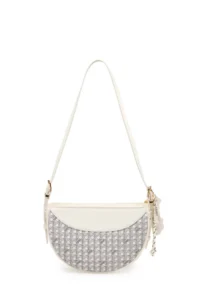 Pierre Cardin Limited Edition White Digital Monogram Women's Cross Shoulder Bag - Image 7