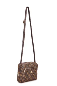 Pierre Cardin Brown Tram Alphabet Women Shoulder Bag - Image 4