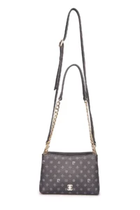 Pierre Cardin Black Monogram Women Crossbody Bag - Image 3