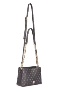 Pierre Cardin Black Monogram Women Crossbody Bag - Image 4