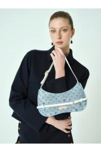 Pierre Cardin BLUE Monogram Women Shoulder Bag