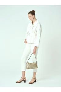 Pierre Cardin Gold Monogram Women Shoulder Bag