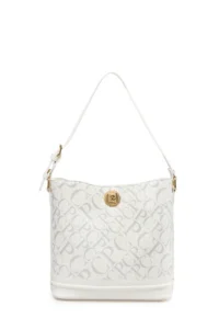 Pierre Cardin Monogram WHITE Women Shoulder Bag - Image 3