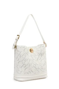 Pierre Cardin Monogram WHITE Women Shoulder Bag - Image 4