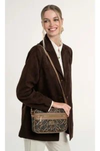 Pierre Cardin Monogram Brown Women's Cross Shoulder Bag - Image 2