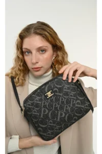 Pierre Cardin Monogram Black Women's Cross Shoulder Bag - Image 2