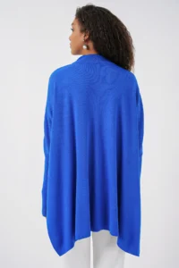Bigdart 15783 slit Poncho Sweater - A.Saks BLUE BLUE - Image 5