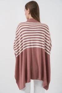 Bigdart 15783 slit Poncho Sweater - D.Dried ROSE - Image 6