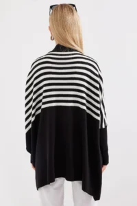 Bigdart 15783 slit Poncho Sweater - F. Black - Image 6