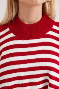 Bigdart 15783 slit Poncho Sweater - F.Burgundy - Image 6