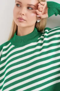 Bigdart 15783 slit Poncho Sweater - F. Green - Image 6