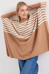 Bigdart 15783 slit Poncho Sweater - F.Mink - Image 4