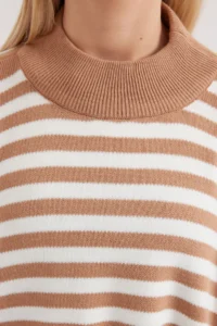 Bigdart 15783 slit Poncho Sweater - F.Mink - Image 6