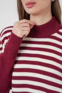 Bigdart 15783 slit Poncho Sweater - H. Burgundy - Image 5