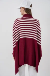 Bigdart 15783 slit Poncho Sweater - H. Burgundy - Image 6