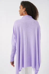 Bigdart 15783 slit Poncho Sweater - Lilac - Image 5