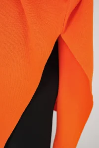 Bigdart 15783 slit Poncho Sweater - Orange - Image 5