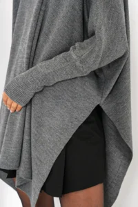 Bigdart 15783 slit Poncho Sweater - Pain - Image 5