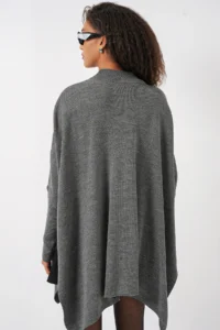Bigdart 15783 slit Poncho Sweater - Pain - Image 6