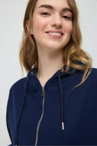 No Matter What Women's Zippered Hooded Sweatshirt Knitwear Look Long Sleeve - Image 5