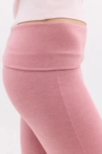 No Matter What Women's Flare Trousers Flare Leg Folding Waist Cotton - Image 4
