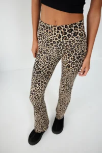 No Matter What Women's Leopard Patterned Trousers, Elastic Waist, Cotton - Image 4