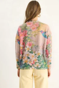 Bianco Lucci Women PINK BLUE fragmented Knitwear Sweater - Image 7