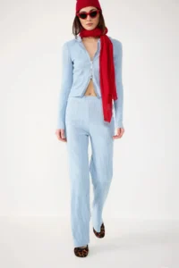 No Matter What Elastic Waist Ribbed Soft Pants