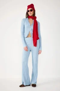 No Matter What Elastic Waist Ribbed Soft Pants - Image 2
