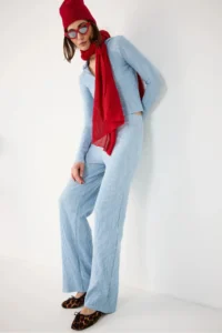 No Matter What Elastic Waist Ribbed Soft Pants - Image 3