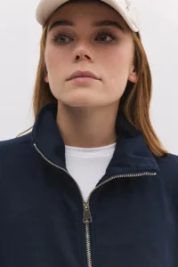 No Matter What Women's Half Zipper Sweatshirt Long Sleeve with Modal Content - Image 3