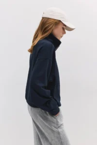 No Matter What Women's Half Zipper Sweatshirt Long Sleeve with Modal Content - Image 5