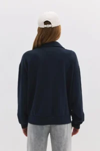 No Matter What Women's Half Zipper Sweatshirt Long Sleeve with Modal Content - Image 6