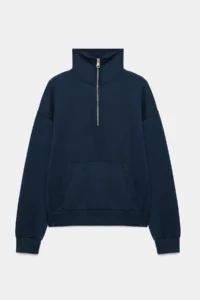 No Matter What Women's Half Zipper Sweatshirt Long Sleeve with Modal Content - Image 7