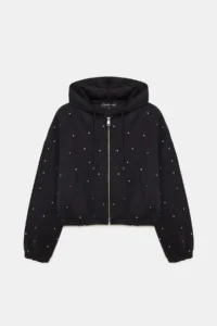 No Matter What Women's Zippered Hooded Sweatshirt Jacket Stone Printed Soft Fabric